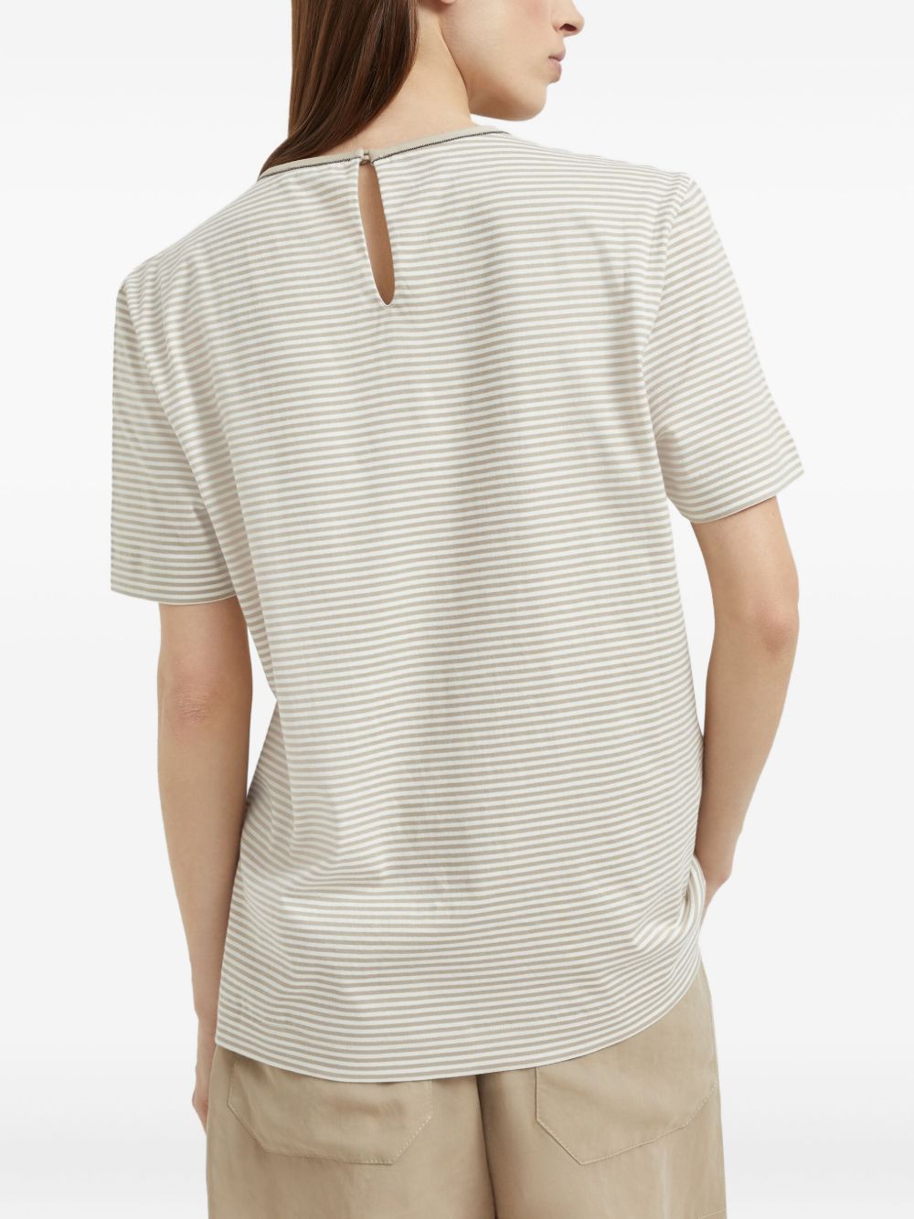 Brunello Cucinelli T-Shirts And Polos Beige Cotton