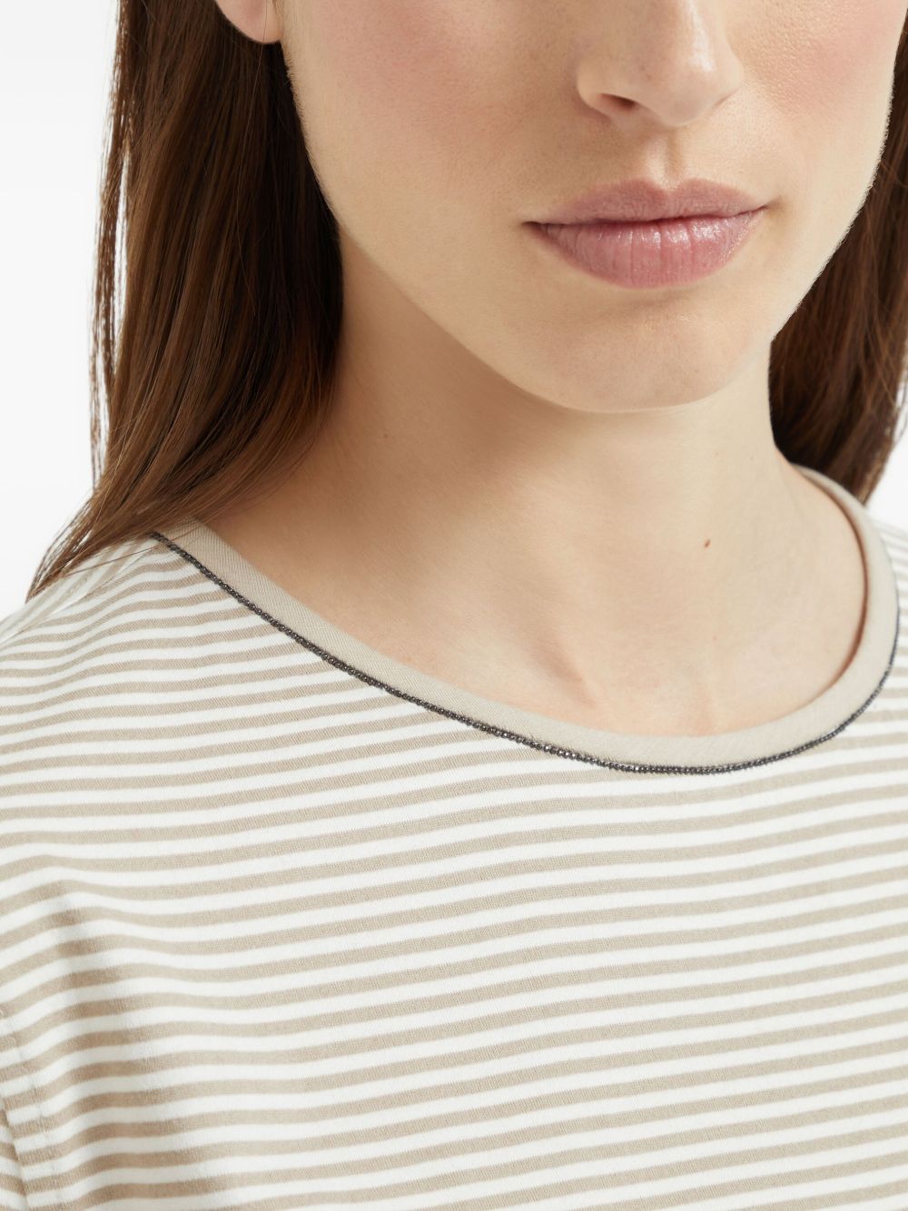 Brunello Cucinelli T-Shirts And Polos Beige Cotton