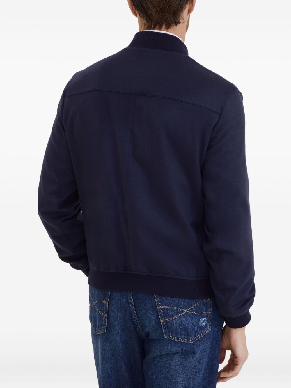 Brunello Cucinelli Coats Blu Cashmere