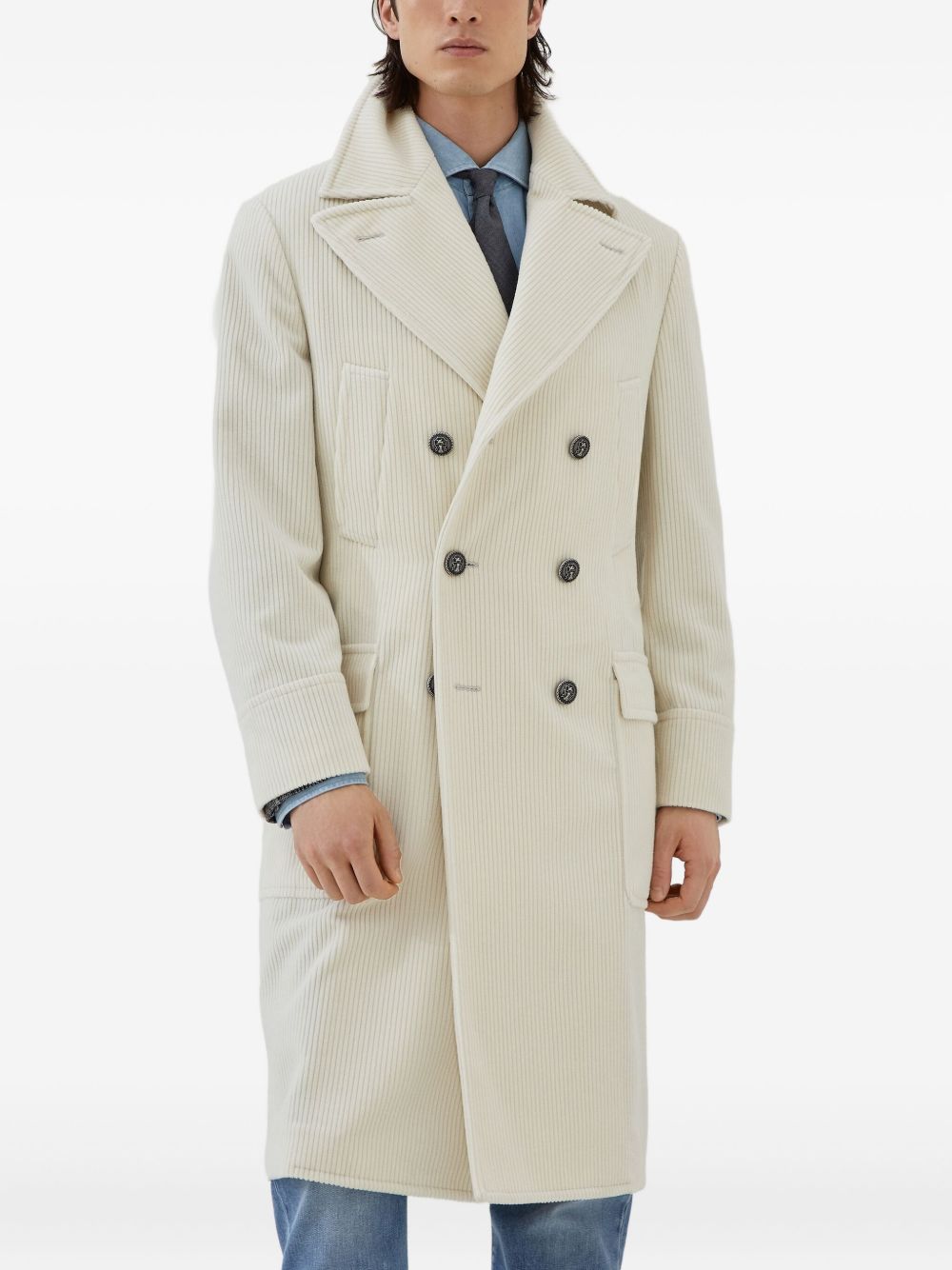 Brunello Cucinelli Coats White Cashmere
