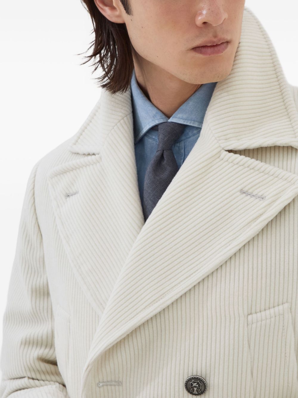 Brunello Cucinelli Coats White Cashmere