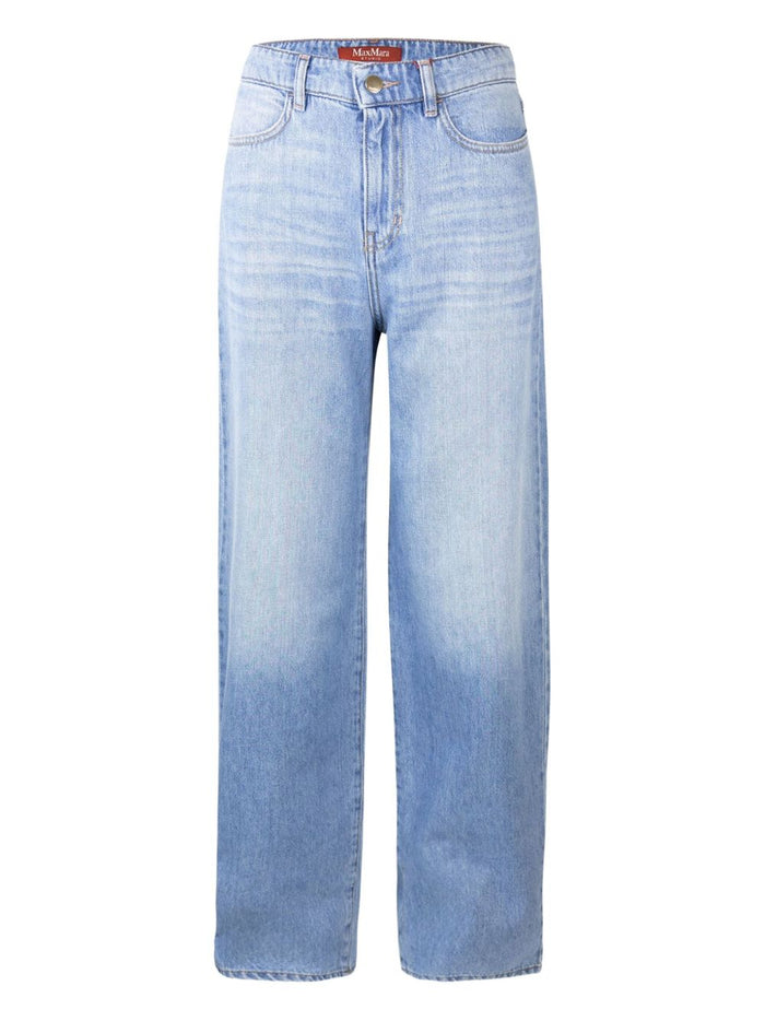 Max Mara Jeans Clear Blue Cotton