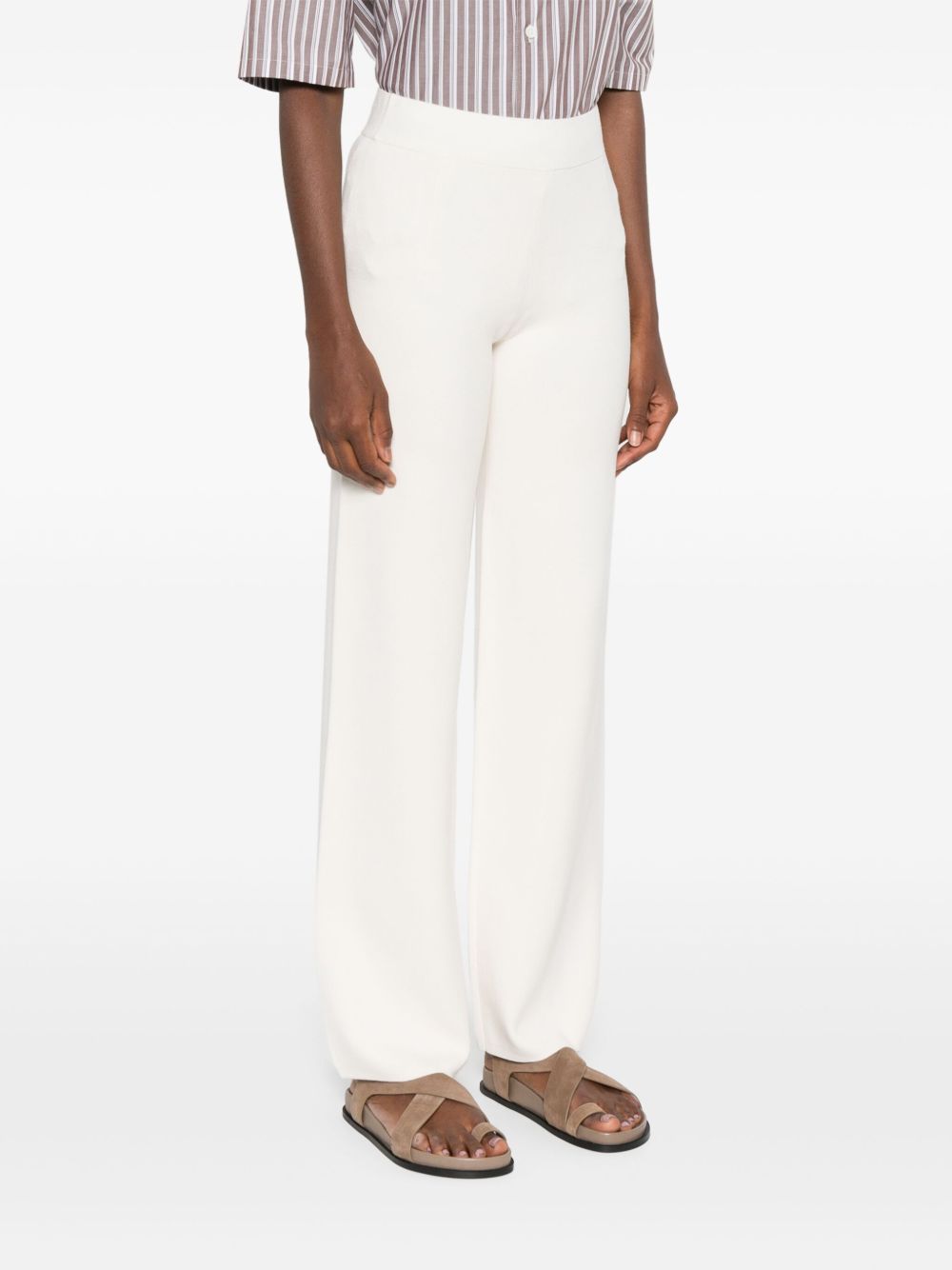 Max Mara Trousers White Viscosa