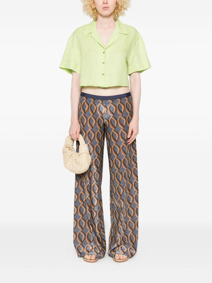 Siyu Trousers Clear Blue Polyester