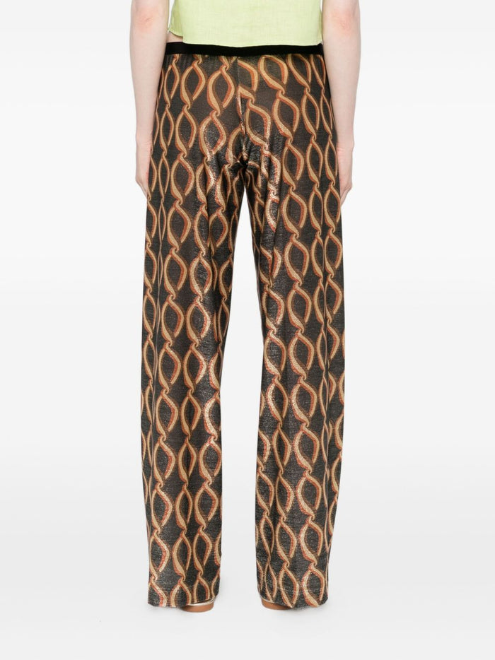 Siyu Trousers Blue Polyester
