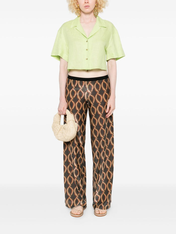 Siyu Trousers Blue Polyester