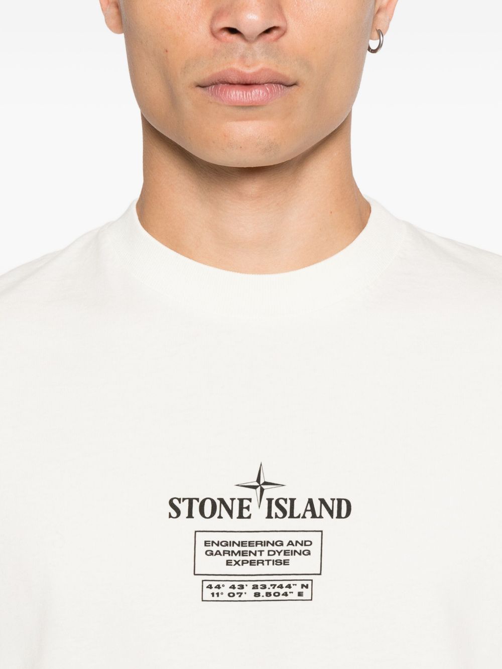 Stone Island T-Shirts And Polos Ivory Cotton