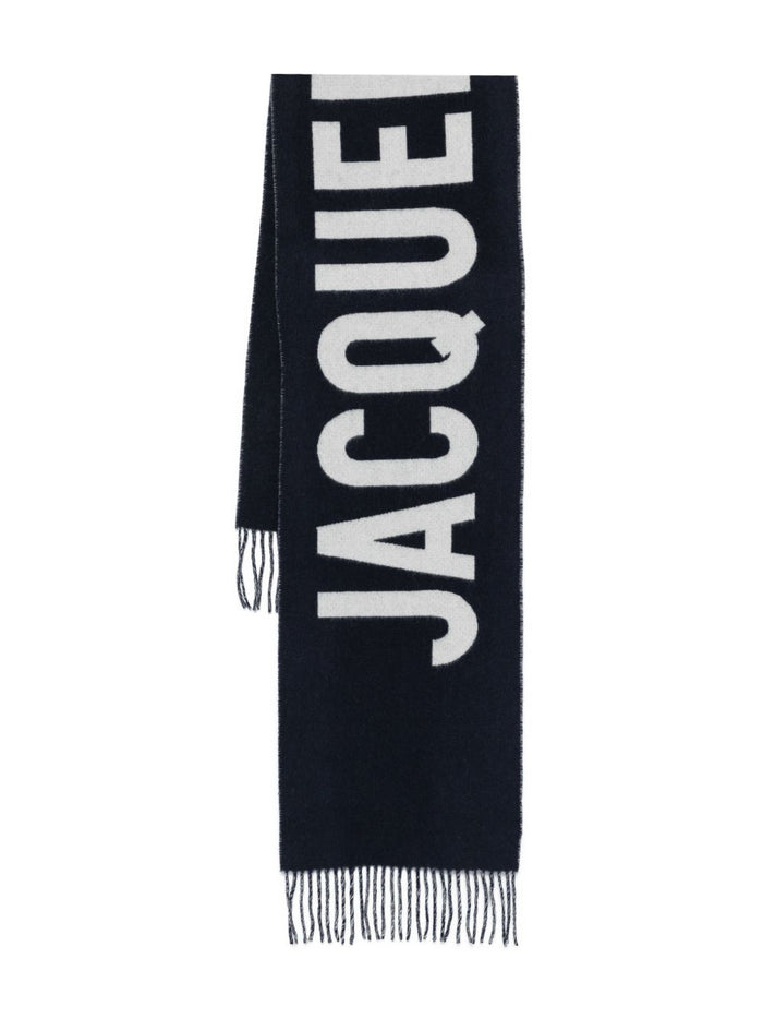 Jacquemus Scarfs Blue Virgin Wool