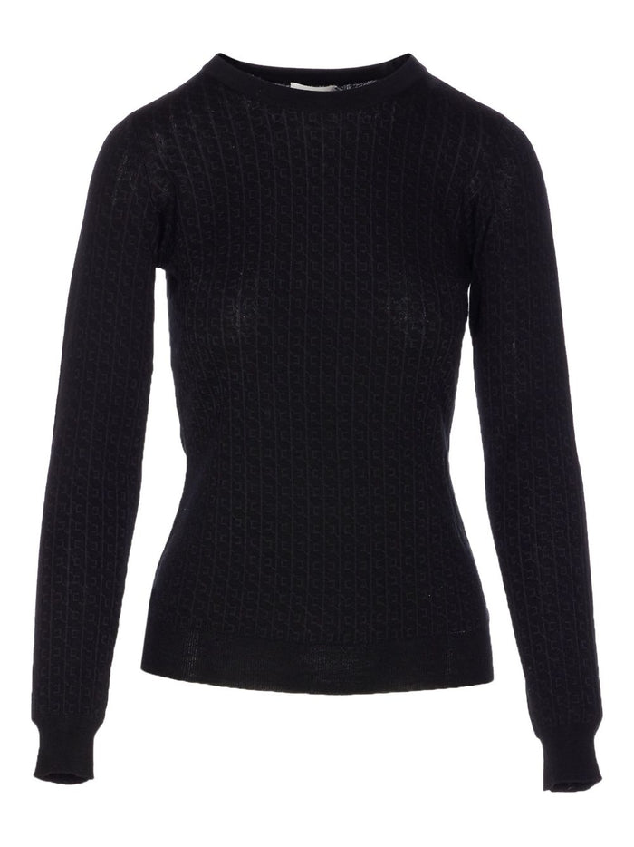 Elisabetta Franchi Sweaters Black Viscose