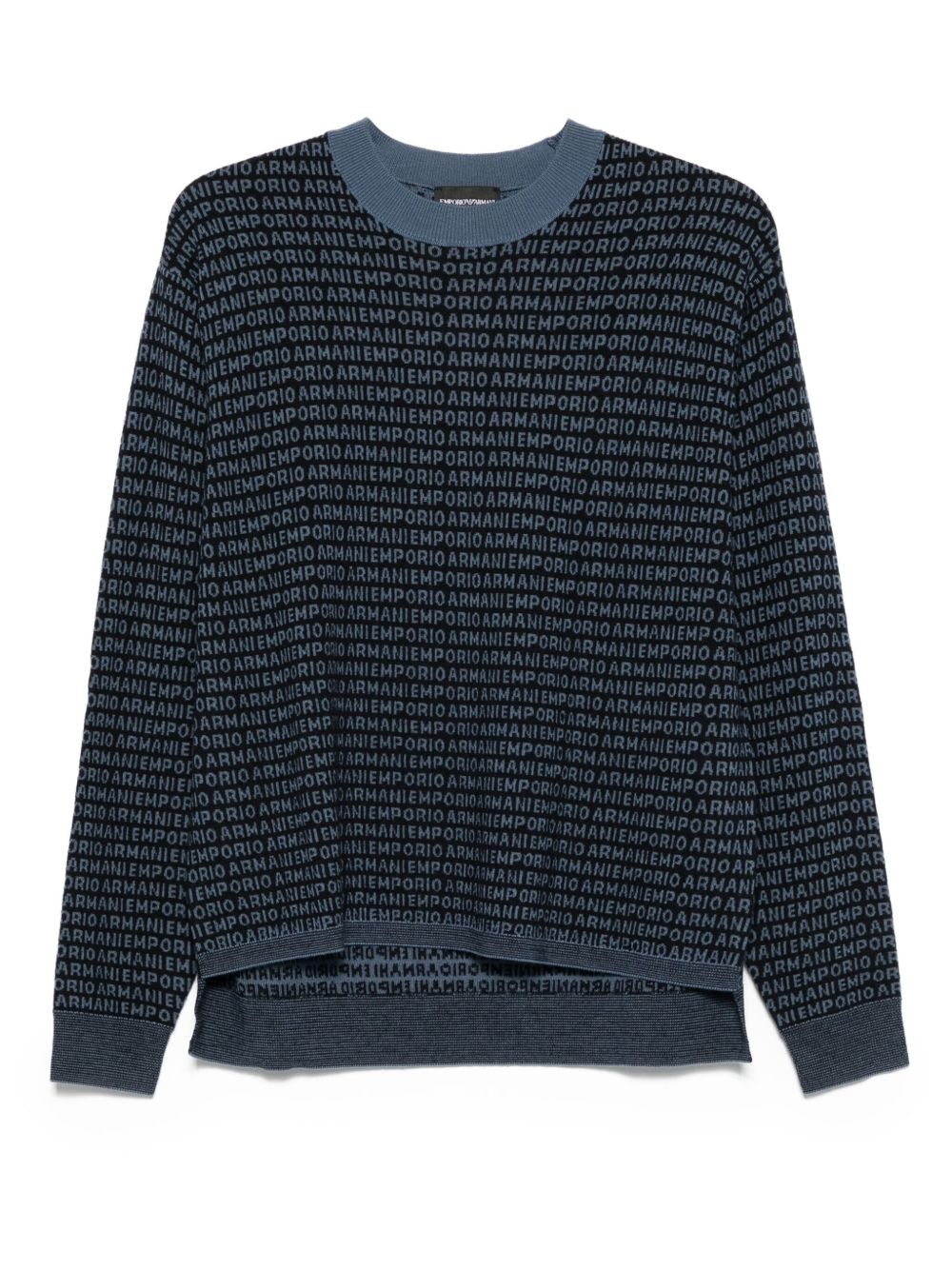 Emporio Armani Sweaters Blu Virgin Wool