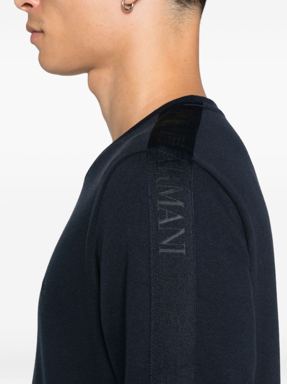 Emporio Armani Sweaters Blu Cotton Polyester
