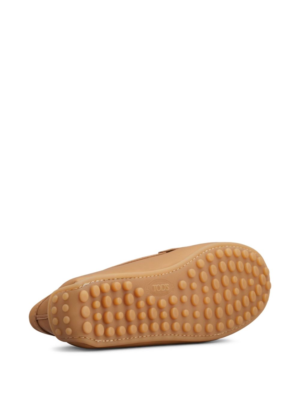 Tods Flat Shoes Camel Leathear