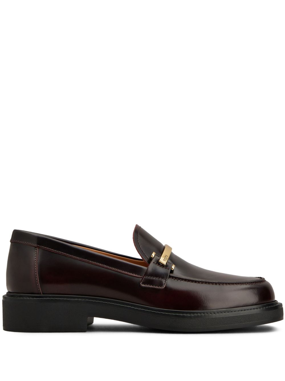 Tods Flat Shoes Bordeaux Calf Leather