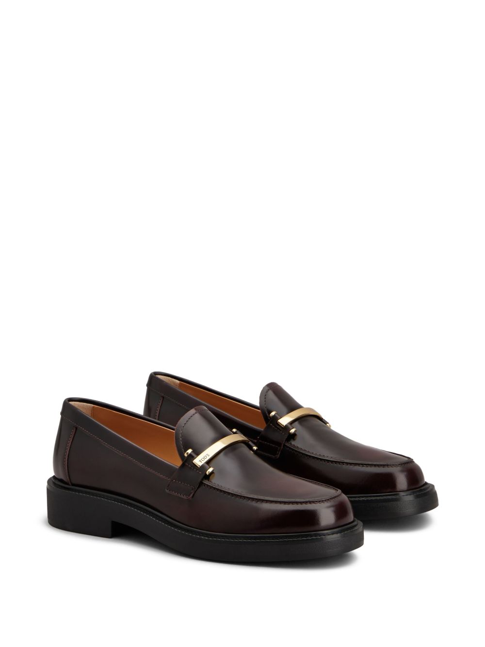 Tods Flat Shoes Bordeaux Calf Leather