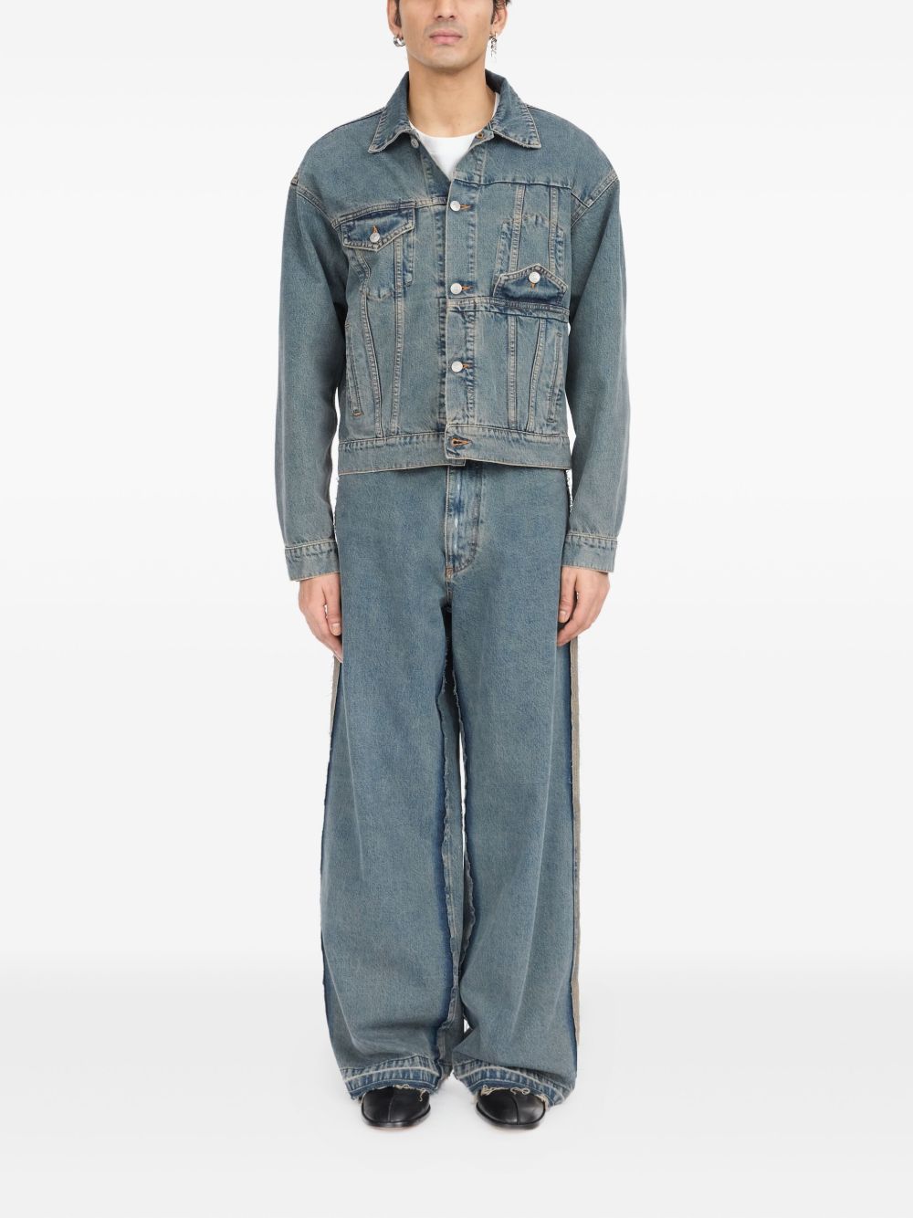 Mm6 Maison Margiela Coats Clear Blue Outer: cotton