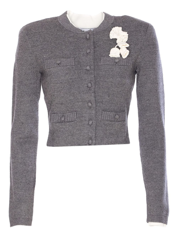 Self-Portrait Sweaters Grey Viscose