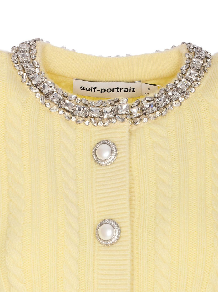 Self-Portrait Sweaters Yellow Polyamide