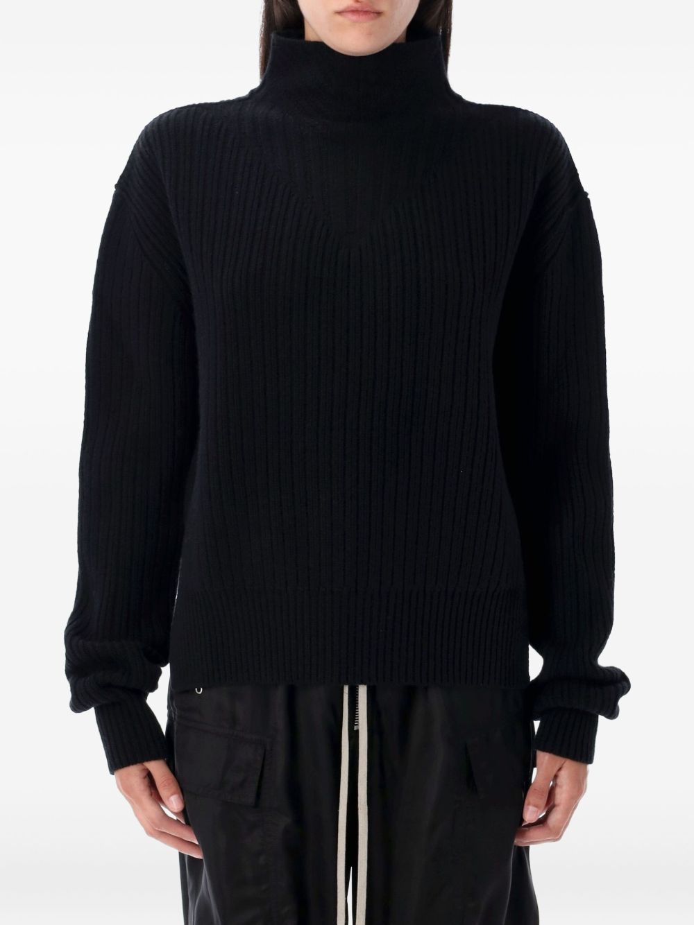 Rick Owens Sweaters Black Fabric