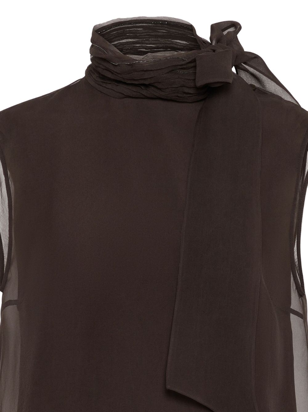 Brunello Cucinelli Top Marrone Natural (other)->silk100.0 %