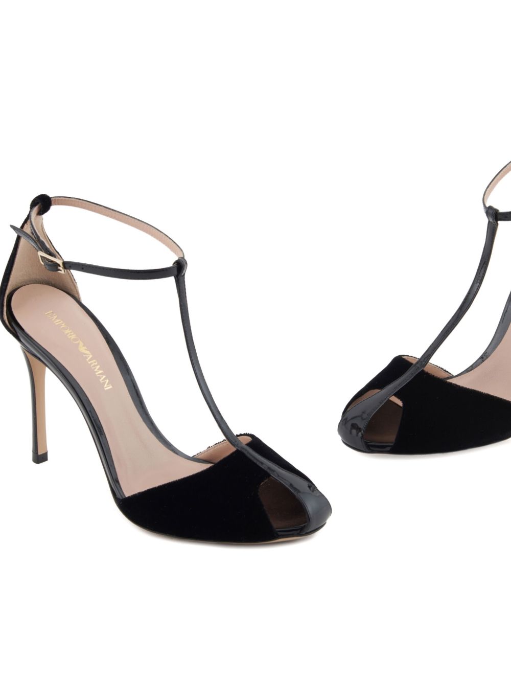 Emporio Armani With Heel Nero Cupro
