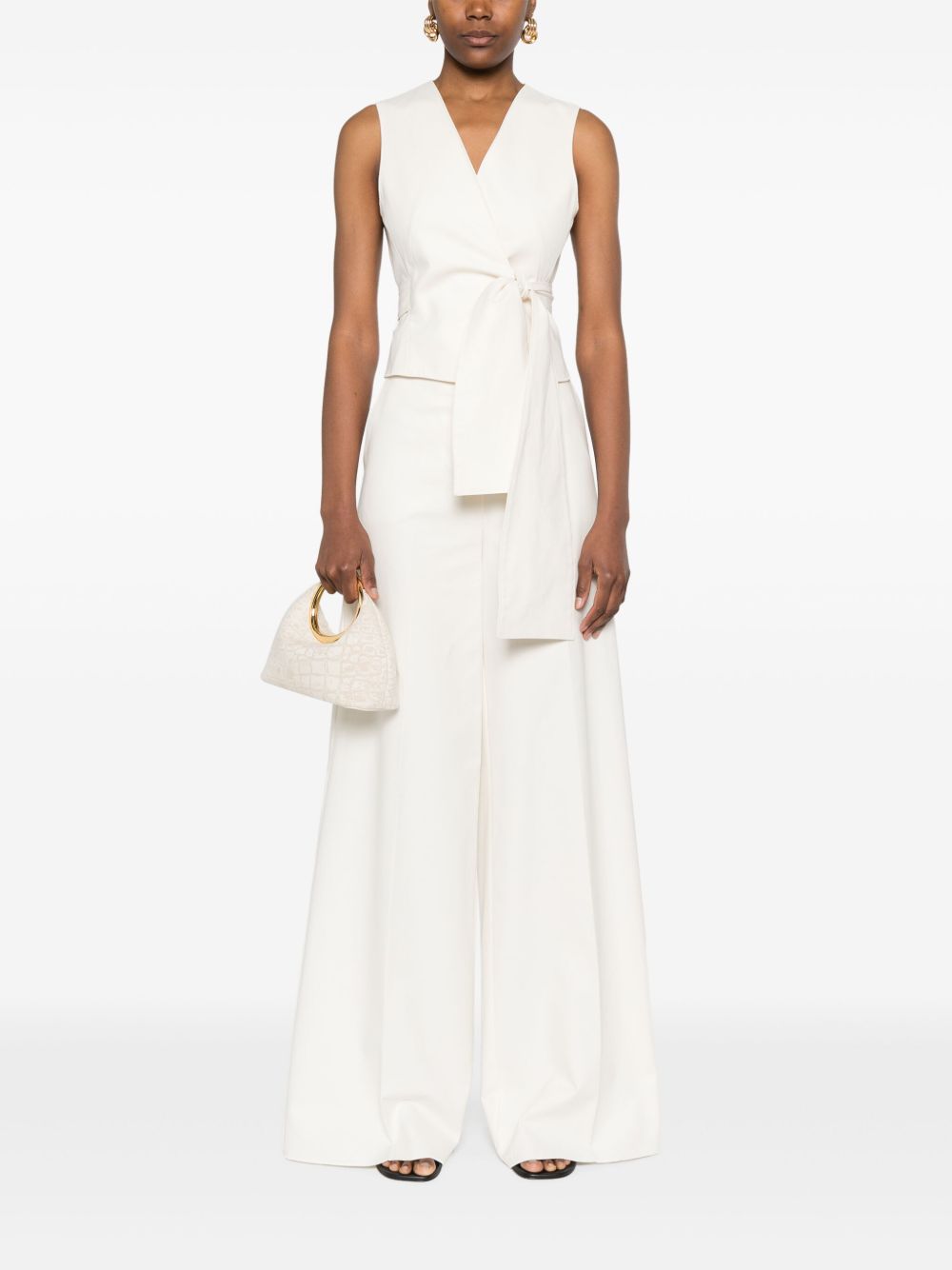 Max Mara Trousers White Cotton