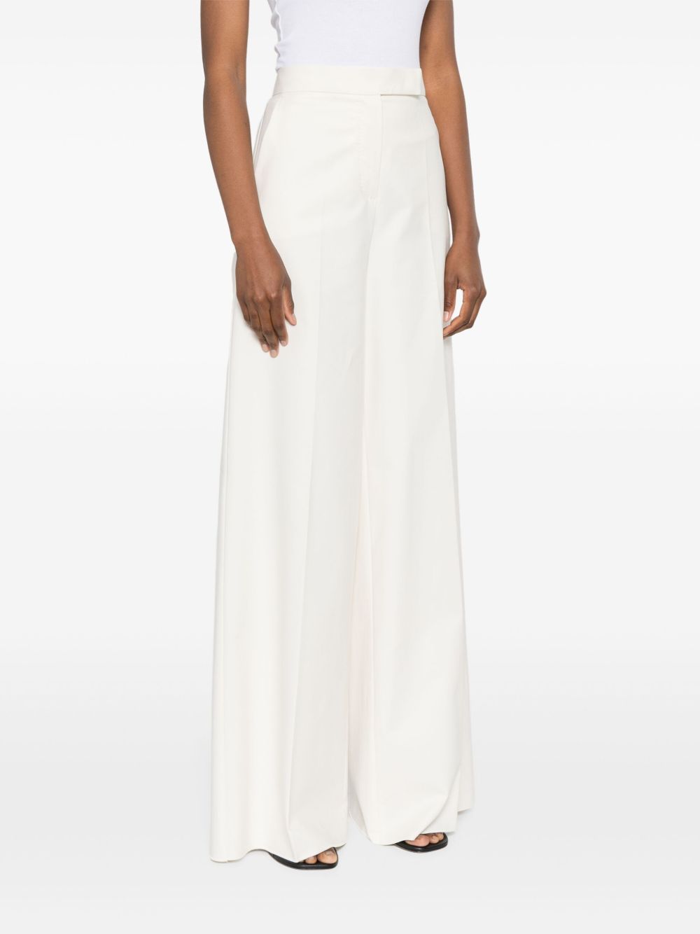Max Mara Trousers White Cotton
