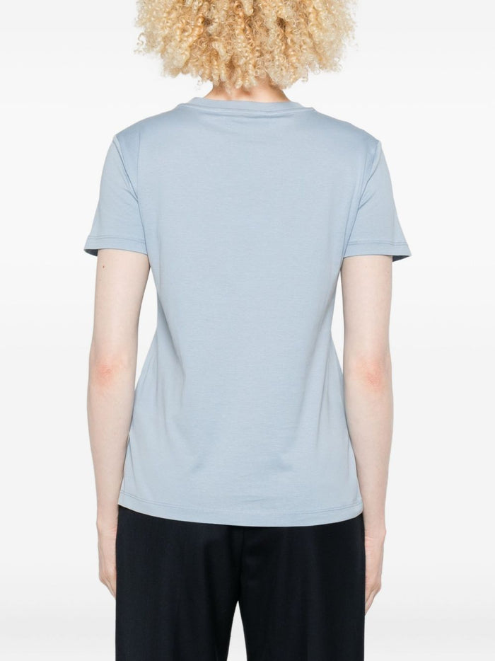 Max Mara T-Shirts And Polos Clear Blue Cotton