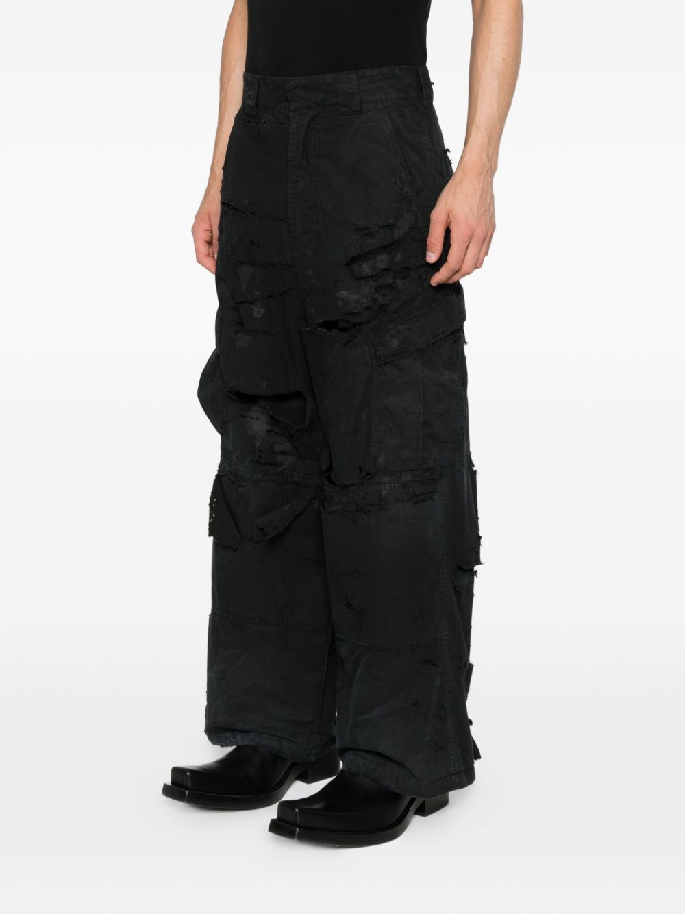 Balenciaga Trousers Black Cotton