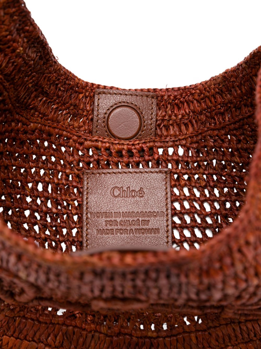 Chloè Bags Leather Brown Outer: Raffia