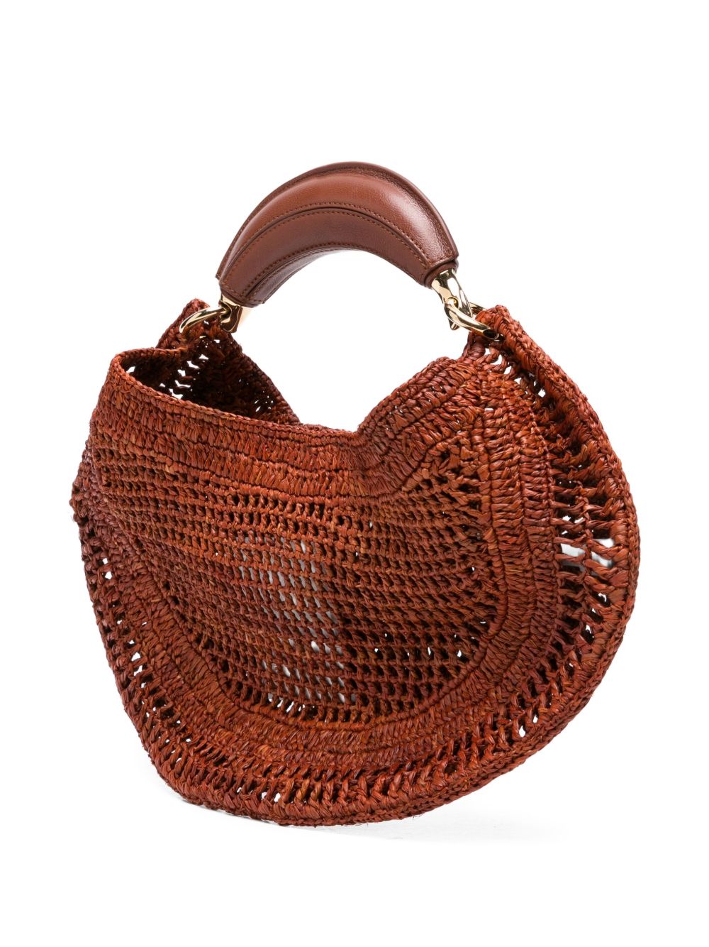 Chloè Bags Leather Brown Outer: Raffia