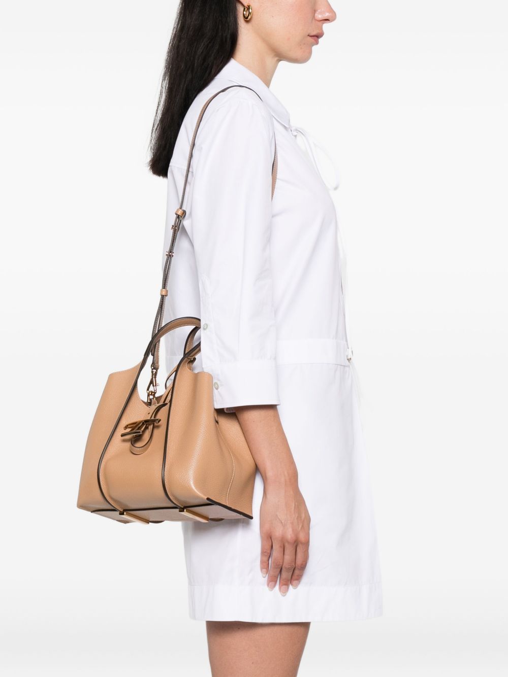 Tods Bags Camel Calf Leather