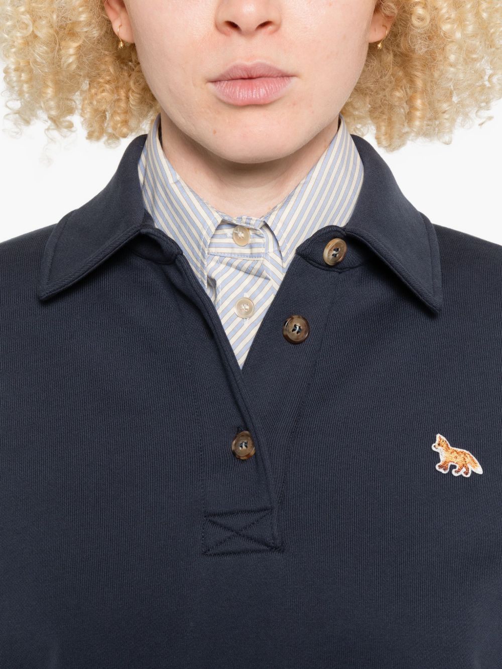 Maison Kitsune T-Shirts And Polos Blue Cotton