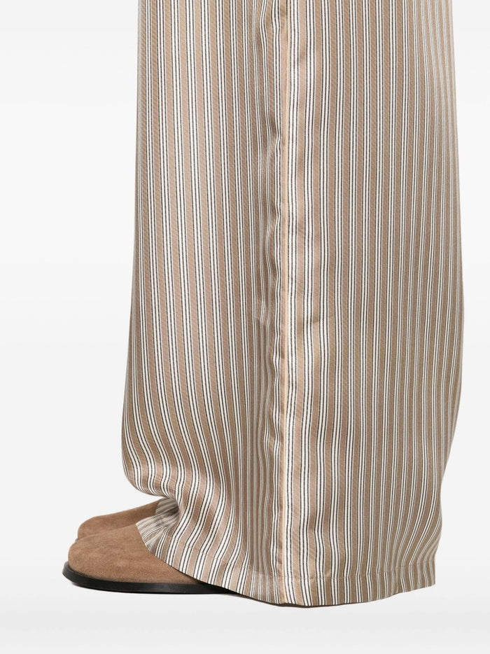 Max Mara Trousers Brown Silk