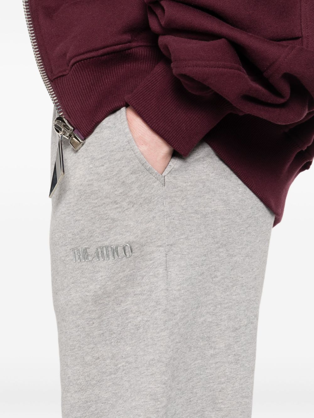 The Attico Trousers Light Grey Cotton