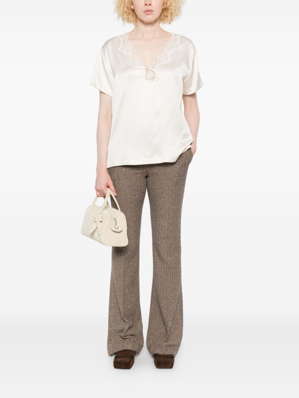 Ermanno Firenze T-Shirts And Polos Beige Viscose