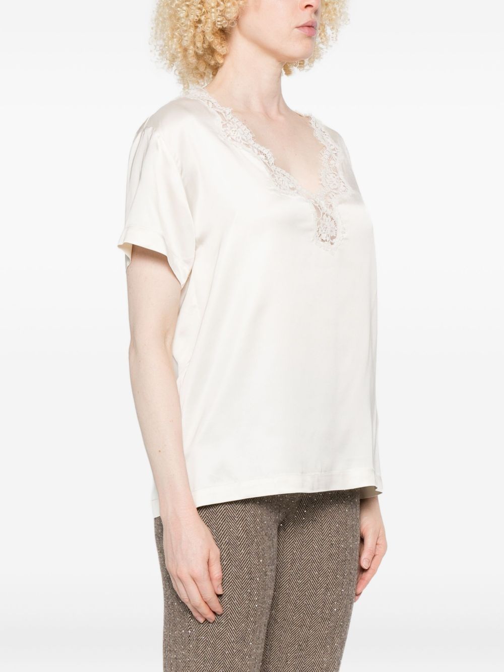 Ermanno Firenze T-Shirts And Polos Beige Viscose