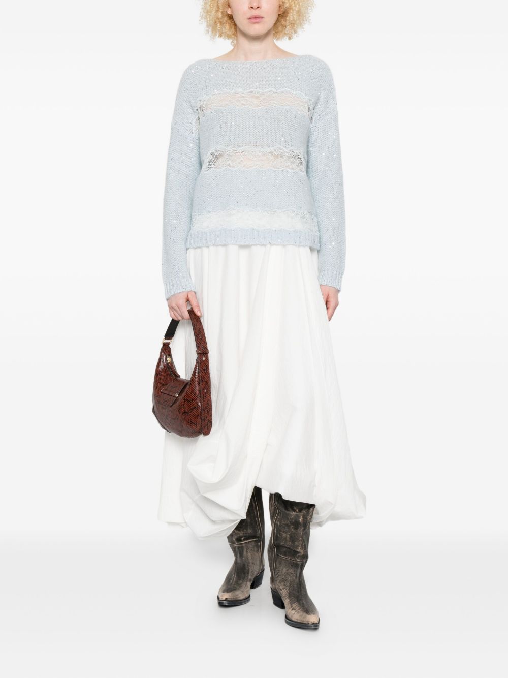 Ermanno Firenze Sweaters Clear Blue Polyamide