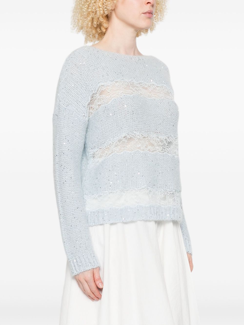 Ermanno Firenze Sweaters Clear Blue Polyamide