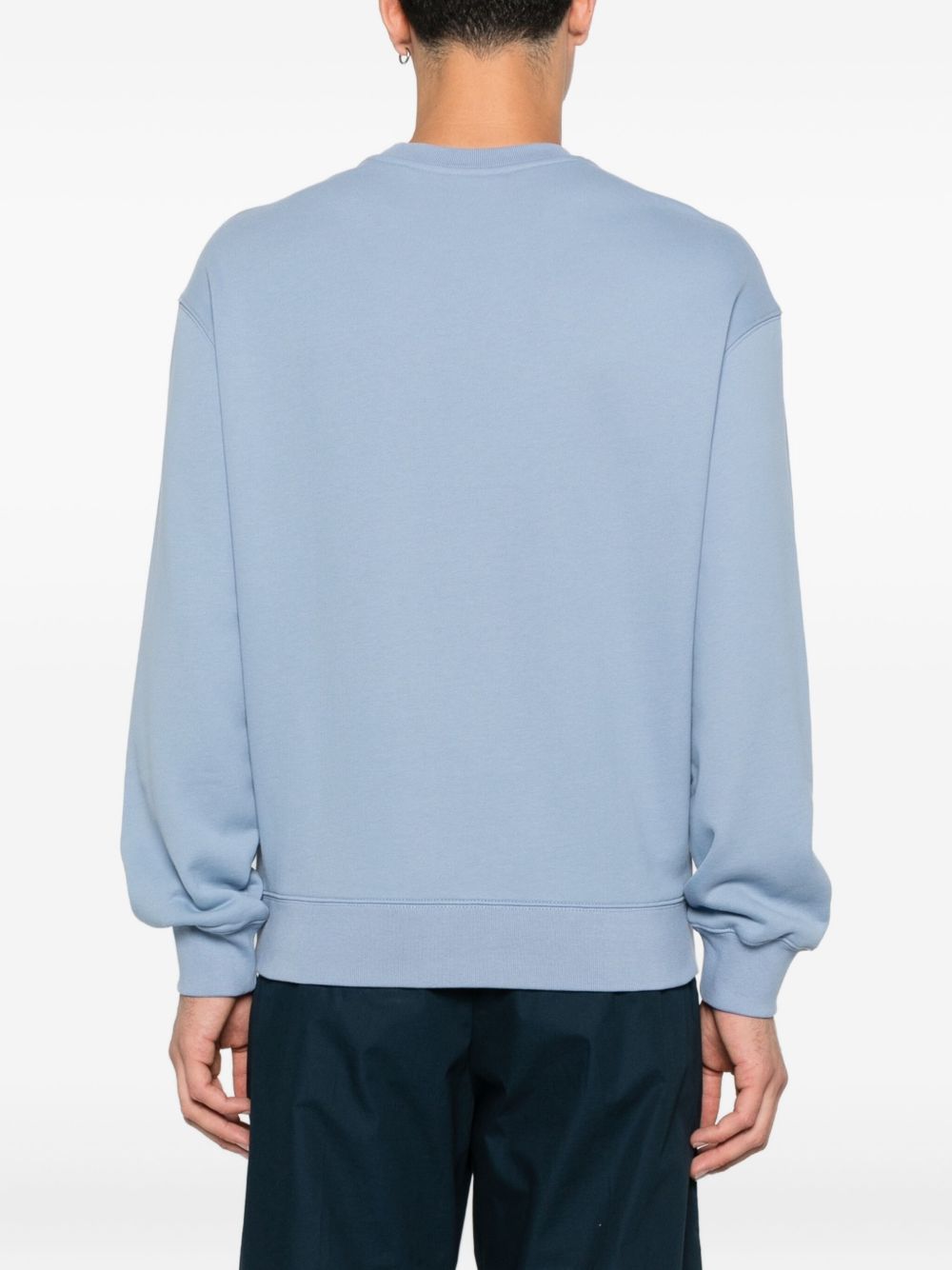 Maison Kitsune Sweaters Clear Blue Cotton