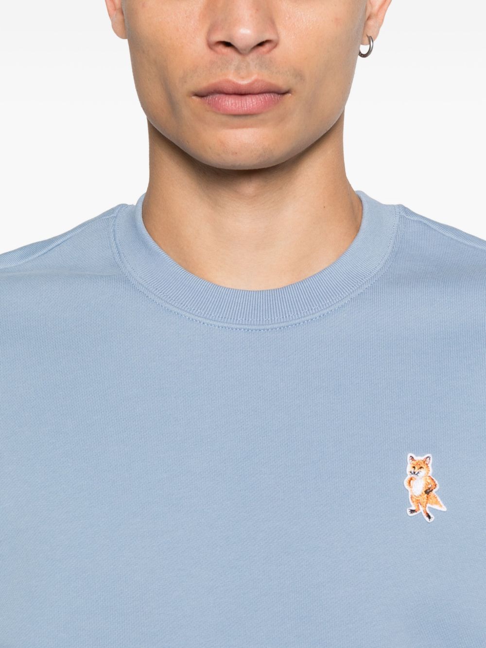 Maison Kitsune Sweaters Clear Blue Cotton