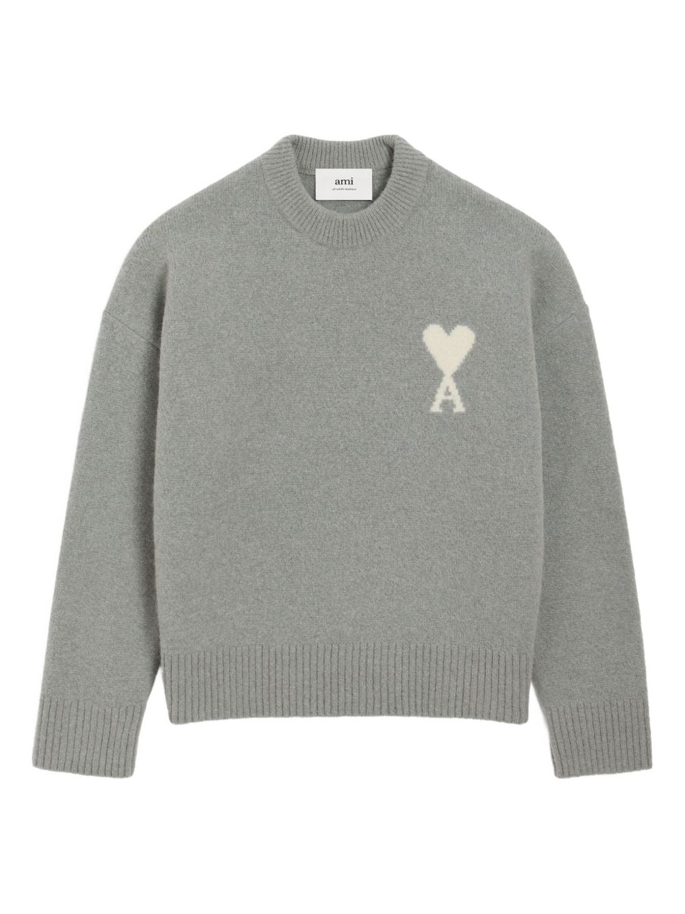 Ami Paris Sweaters Grey Wool