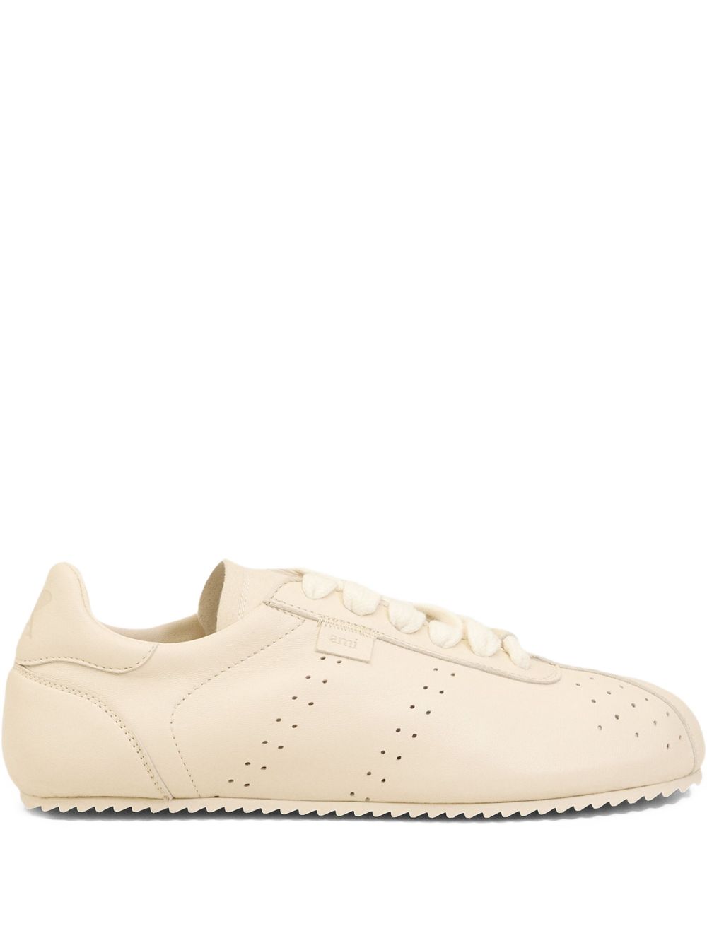 Ami Paris Sneakers Ivory Calf Leather