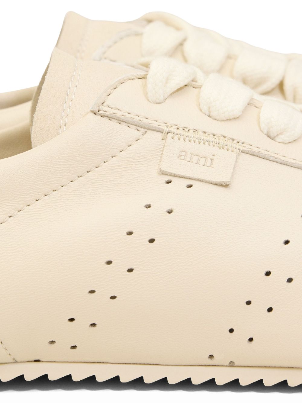 Ami Paris Sneakers Ivory Calf Leather