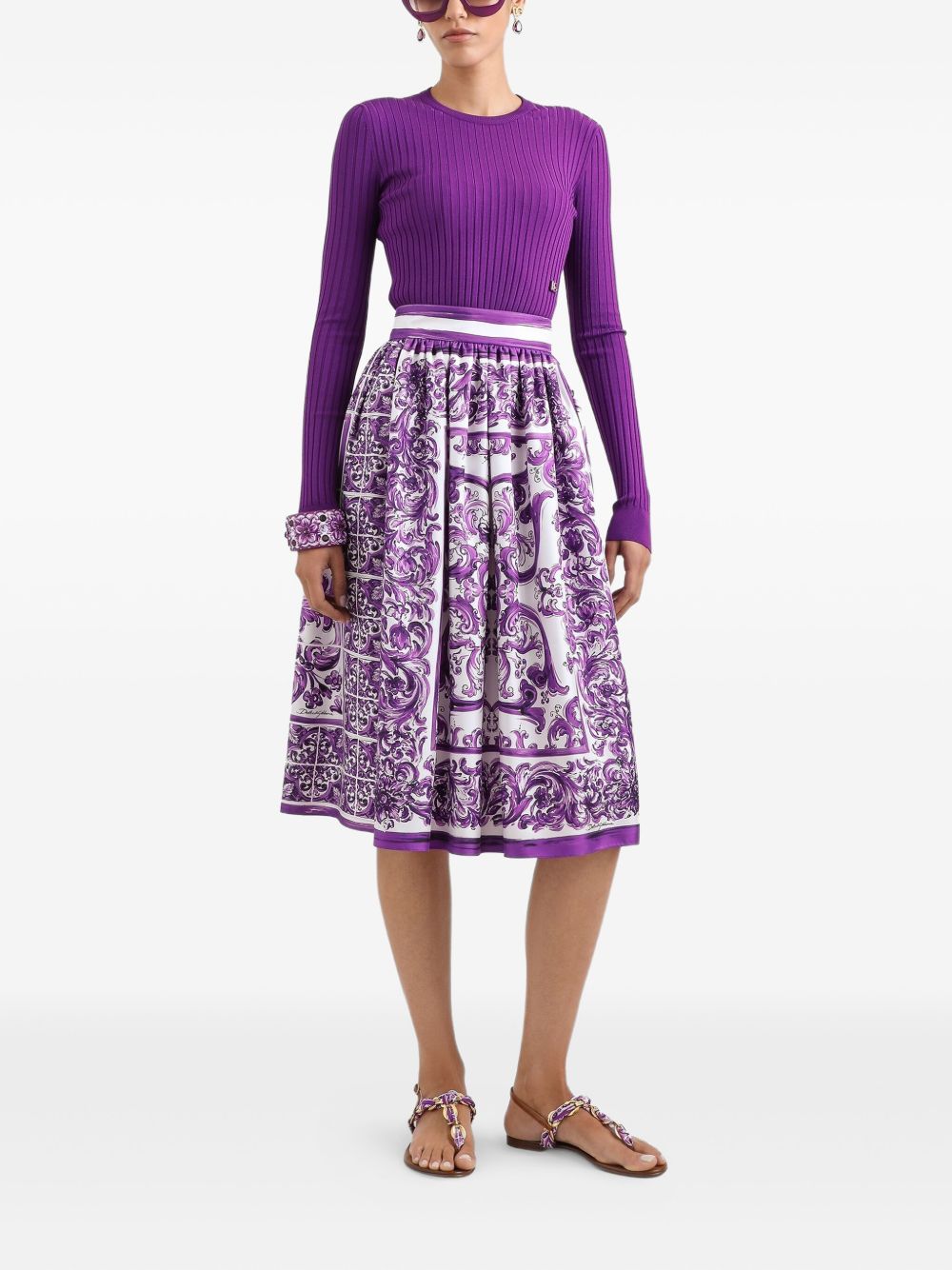 Dolce & Gabbana Skirts Purple Natural (other)->silk100.0 %