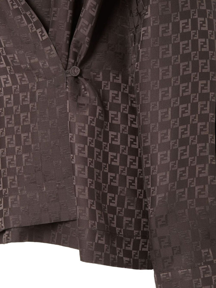 Fendi Shirts Marrone Scuro