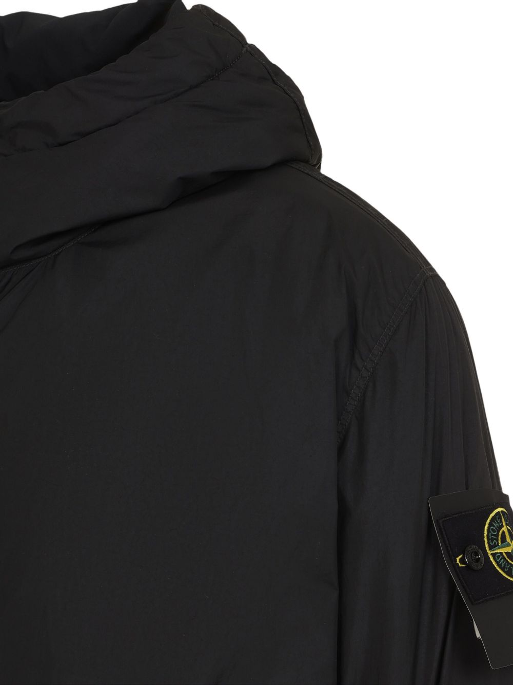 Stone Island Coats Black Polyamide