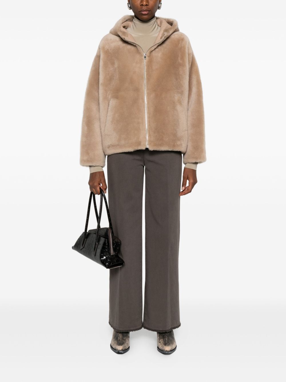 Via Masini 80 Trousers Brown Outer: Cotton