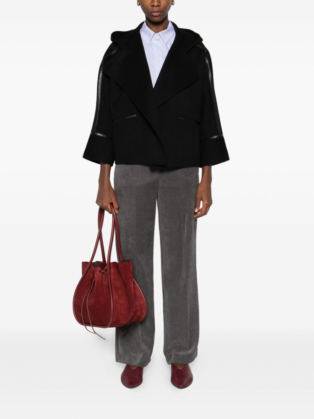Via Masini 80 Trousers Grey Polyester