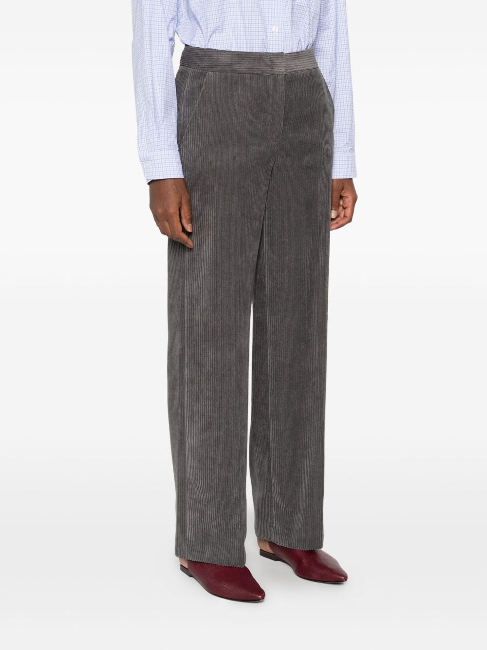 Via Masini 80 Trousers Grey Polyester