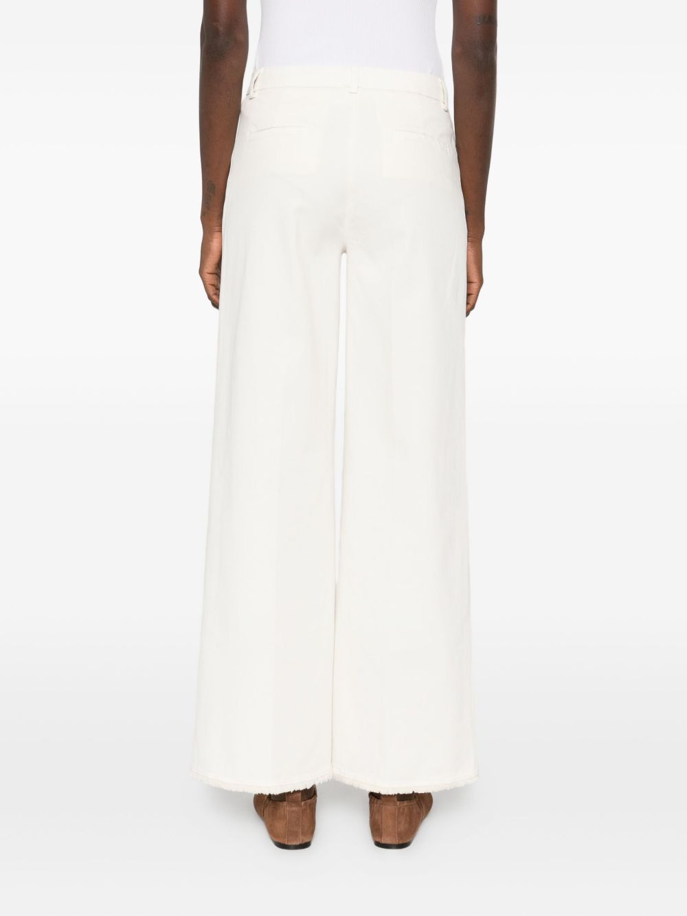 Via Masini 80 Trousers Cream Outer: Cotton